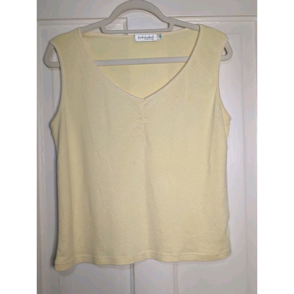Fresh Produce Daffodil Yellow Terry Cloth Tank Top Beach Resort Women's XL(1159)